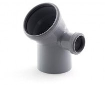 Отвод канализационный Политэк 110х45 с выходом 50 правый