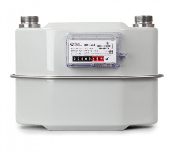 Счетчик газа ВК-G6 T Раско Газэлектроника с ТК, 1 1/4", правый, 250 мм