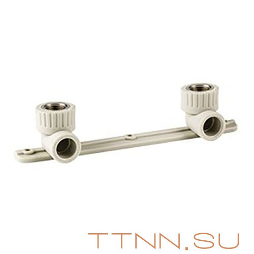 Угольник РосТурПласт PN25 комб. с креплением двойной (под смеситель) внутренняя резьба 20х1/2" арт.11046