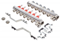 Для отопления Royal Thermo 1&quot; ВР-3/4&quot; НР, 11 выходов с расходомерами, нерж. (RTE 52.111)