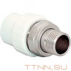 Муфта РосТурПласт с американкой для радиатора, наруж. резьба 25х3/4&quot; арт.14628