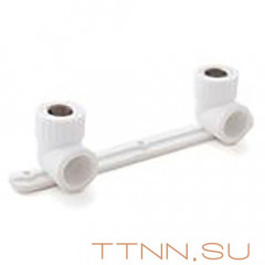 Угольник РосТурПласт PN25 комб. с креплением двойной (под смеситель), внутренняя резьба 20х1/2&quot; арт.10701