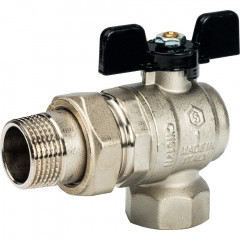 Кран шаровой с накидной гайкой угловой STOUT 1&quot; SVB-0008-000025
