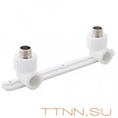 Угольник РосТурПласт PN25 комб. с креплением двойной (под смеситель), наружная резьба 25х1/2&quot; арт.10704