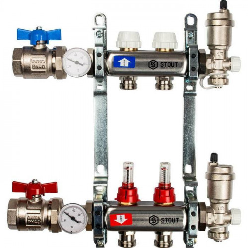 Коллектор с расходомерами STOUT SMS 0907 000002