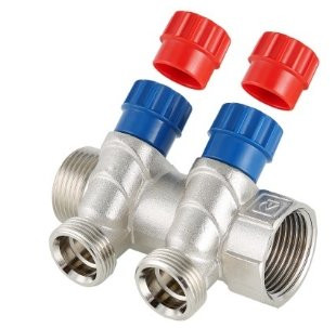 Коллектор с регулировочными вентилями и наружной резьбой Valtec 3/4*2*1/2 VT.560.N