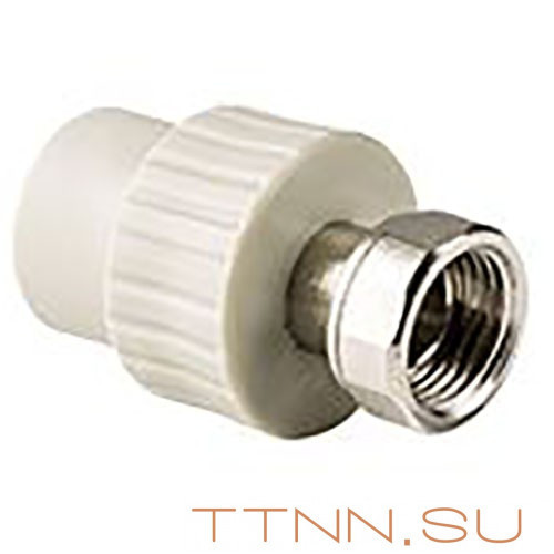 Муфта РосТурПласт с накидной гайкой на метал. штуцере, внутр. резьба 25х3/4" арт.15825