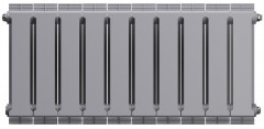 Биметаллический радиатор Royal Thermo PianoForte 300 Silver Satin - 10 секц.