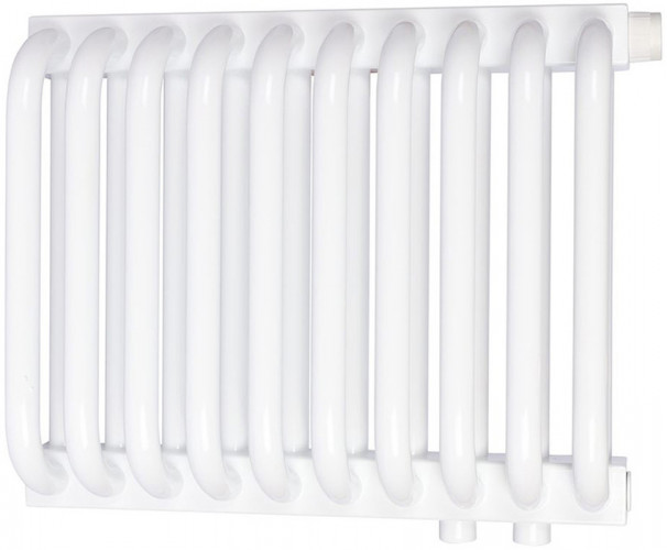 Стальной трубчатый радиатор 2-колончатый Rommer RST 2030/10 нижнее правое подключение RAL9016