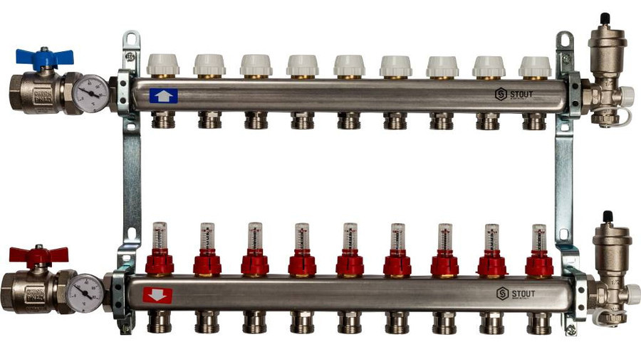 Коллектор с расходомерами STOUT SMS 0907 000009
