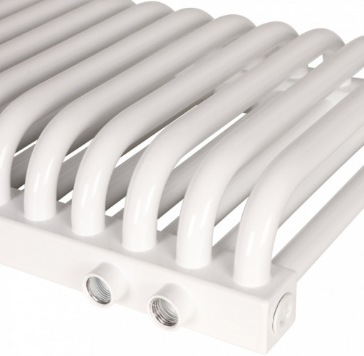 Стальной трубчатый радиатор 2-колончатый Rommer RST 2030/14 нижнее правое подключение RAL9016