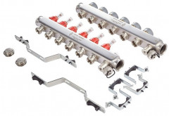 Для отопления Royal Thermo 1&quot; ВР-3/4&quot; НР, 9 выходов с расходомерами, нерж. (RTE 52.109)