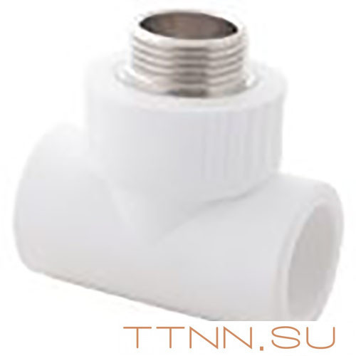 Тройник РосТурПласт PN25 комбинированный, наруж. резьба 25х1/2" арт.10755