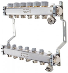 Для отопления Royal Thermo 1&quot; ВР-3/4&quot; НР, 9 выходов, нерж. (RTE 51.109)