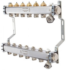 Для отопления Royal Thermo 1&quot; ВР-3/4&quot; НР, 9 выходов, нерж. (RTE 51.109)
