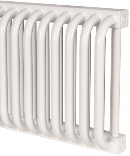 Стальной трубчатый радиатор 2-колончатый Rommer RST 2030/26 боковое подключение RAL9016