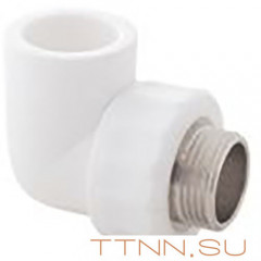 Угольник РосТурПласт PN25 комбинированный, наруж. резьба 20х3/4&quot; арт.10800