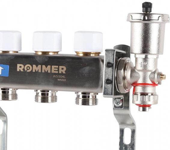 Для отопления Rommer 1"/3/4"x10 с запорными клапанами (RMS-3210-000010)