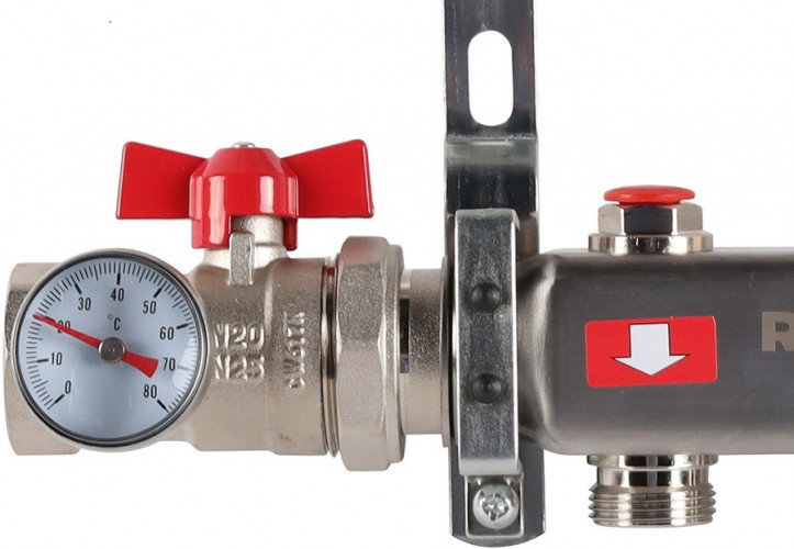 Для отопления Rommer 1"/3/4"x10 с запорными клапанами (RMS-3210-000010)