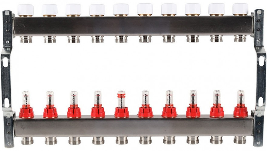 Для отопления Rommer 1"/3/4"x10 с расходомерами (RMS-1200-000010)