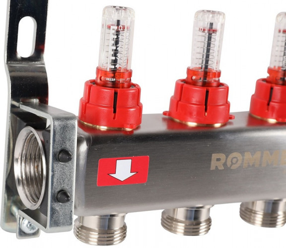 Для отопления Rommer 1"/3/4"x10 с расходомерами (RMS-1200-000010)