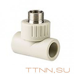 Тройник РосТурПласт PN25 комбинированный, наруж. резьба 32х1/2&quot; арт.11000