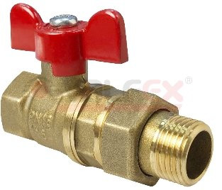 Кран шаровой VALFEX 1/2 с накидной гайкой ручка-бабочка VF.227.LB1.012